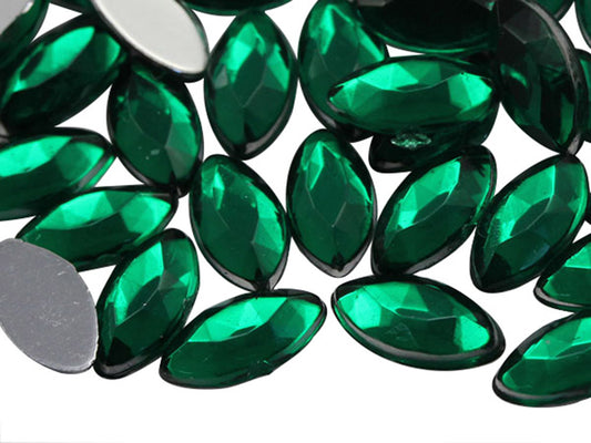 green emerald navette flat back acrylic gems plastic marquise horse eye rhinestones for craft gemstones body jewels face skin cabochons embellishments cosplay prop making jewelry making party diy crafts costume making scrapbooking high quality allstarco décor stones larp events film making