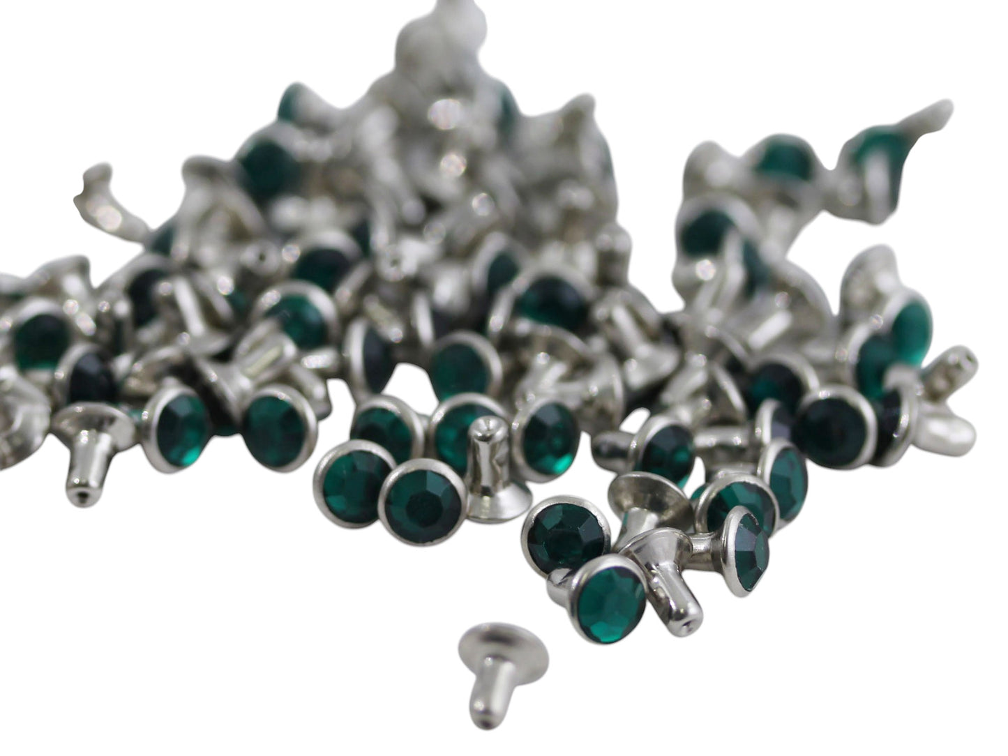 Grüne Peridot Strass-Nieten