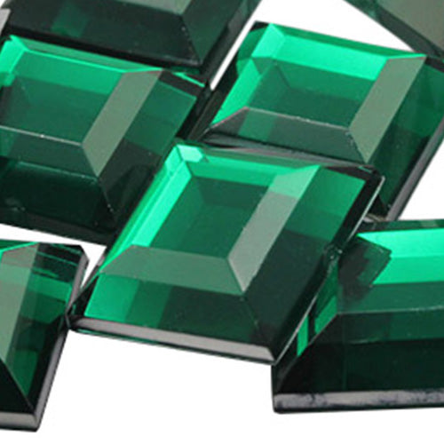 green emerald square flat back acrylic gems plastic rhinestones for craft gemstones body jewels face skin cabochons embellishments cosplay prop making jewelry making party diy crafts costume making scrapbooking high quality allstarco décor stones larp events film making