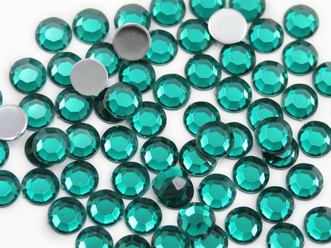 green emerald round circle flat back acrylic gems plastic rhinestones for craft gemstones body jewels face skin cabochons embellishments cosplay prop making jewelry making party diy crafts costume making scrapbooking high quality allstarco décor stones larp events film making card making crafting school kids fun creative