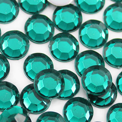 green emerald round circle flat back acrylic gems plastic rhinestones for craft gemstones body jewels face skin cabochons embellishments cosplay prop making jewelry making party diy crafts costume making scrapbooking high quality allstarco décor stones larp events film making card making crafting school kids fun creative