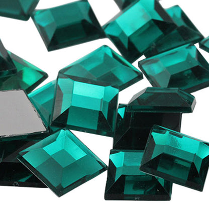 green emerald square flat back acrylic gems plastic rhinestones for craft gemstones body jewels face skin cabochons embellishments cosplay prop making jewelry making party diy crafts costume making scrapbooking high quality allstarco décor stones larp events film making