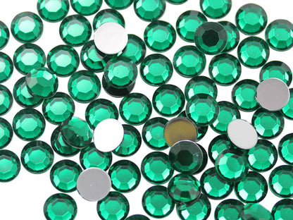 green emerald round circle flat back acrylic gems plastic rhinestones for craft gemstones body jewels face skin cabochons embellishments cosplay prop making jewelry making party diy crafts costume making scrapbooking high quality allstarco décor stones larp events film making card making crafting school kids fun creative