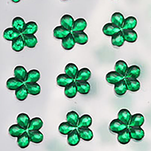 green emerald flower stick on gems self adhesive floral jewels lead free face stones party cosplay face gemstones rhinestones card making invitations body jewels skin phone craft embellishments with glue sparkle crafting scrapbooking diy peel and stick halloween birthday wedding shinny allstarco plastic sticky jewels stickon stick-on rhinestones