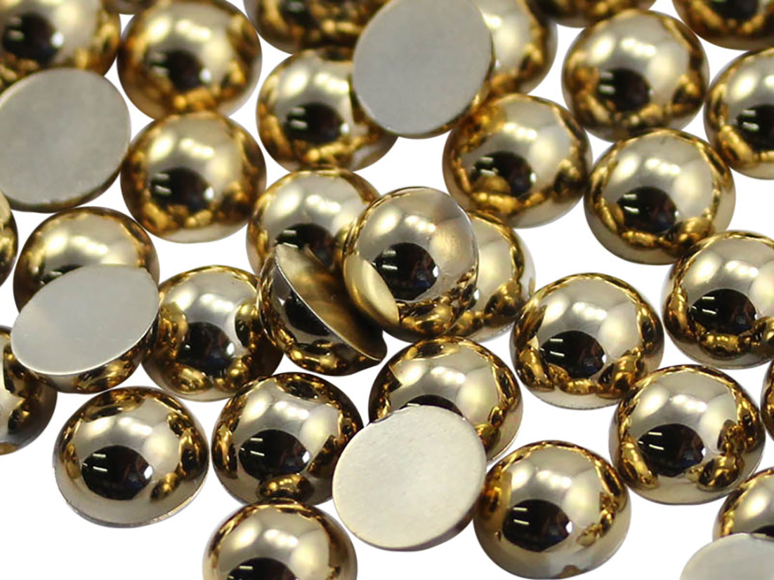 gold metallic round circle cabochon pearls flat back acrylic gems plastic rhinestones for craft gemstones body jewels face skin cabochons embellishments cosplay prop making jewelry making party diy crafts costume making scrapbooking high quality allstarco décor stones larp events film making card making crafting school kids fun creative