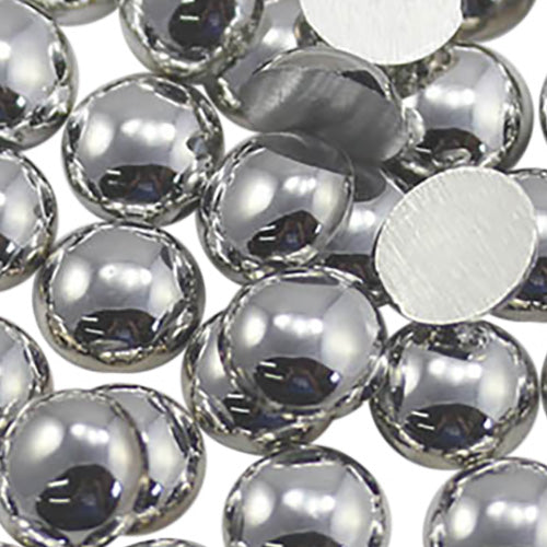 silver metallic round circle cabochon pearls flat back acrylic gems plastic rhinestones for craft gemstones body jewels face skin cabochons embellishments cosplay prop making jewelry making party diy crafts costume making scrapbooking high quality allstarco décor stones larp events film making card making crafting school kids fun creative