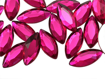 pink fuchsia magenta navette flat back acrylic gems plastic marquise horse eye rhinestones for craft gemstones body jewels face skin cabochons embellishments cosplay prop making jewelry making party diy crafts costume making scrapbooking high quality allstarco décor stones larp events film making