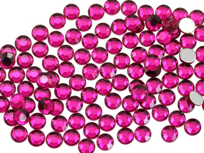 pink fuchsia magenta round circle flat back acrylic gems plastic rhinestones for craft gemstones body jewels face skin cabochons embellishments cosplay prop making jewelry making party diy crafts costume making scrapbooking high quality allstarco décor stones larp events film making card making crafting school kids fun creative