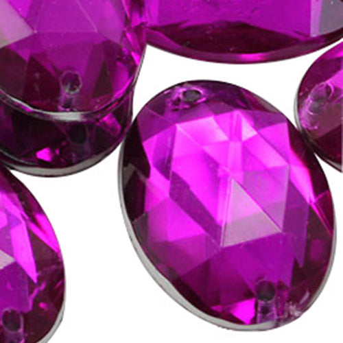 pink fuchsia magenta oval flat back sew on sewing beads craft gems plastic rhinestones acrylic gemstones jewels with holes for clothing embellishments costume making cosplay diy garment prop making dress jewels for fabric crystals allstarco