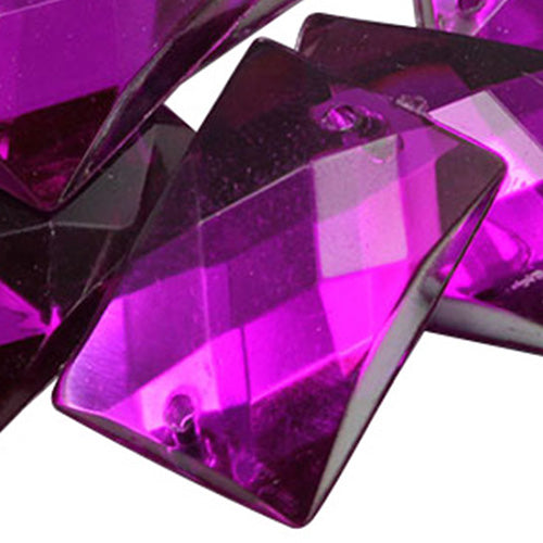 pink fuchsia magenta rectangle rectangular flat back sew on sewing beads craft gems plastic rhinestones acrylic gemstones jewels with holes for clothing embellishments costume making cosplay diy garment prop making dress jewels for fabric crystals allstarco