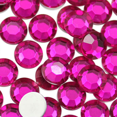 pink fuchsia magenta round circle flat back acrylic gems plastic rhinestones for craft gemstones body jewels face skin cabochons embellishments cosplay prop making jewelry making party diy crafts costume making scrapbooking high quality allstarco décor stones larp events film making card making crafting school kids fun creative