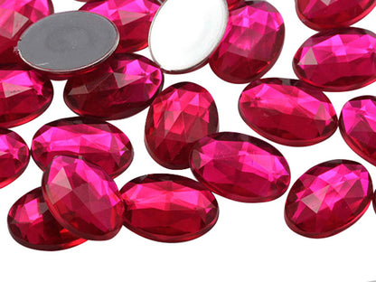 pink fuchsia magenta oval flat back acrylic gems plastic rhinestones for craft gemstones body jewels face skin cabochons embellishments cosplay prop making jewelry making party diy crafts costume making scrapbooking high quality allstarco décor stones larp events film making card making crafting school kids fun creative