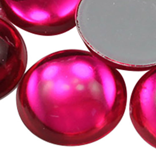 pink fuchsia magenta round circle cabochon pearls flat back acrylic gems plastic rhinestones for craft gemstones body jewels face skin cabochons embellishments cosplay prop making jewelry making party diy crafts costume making scrapbooking high quality allstarco décor stones larp events film making card making crafting school kids fun creative