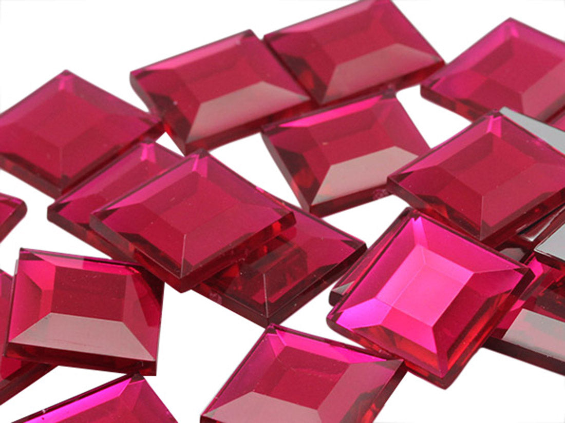 pink fuchsia magenta square flat back acrylic gems plastic rhinestones for craft gemstones body jewels face skin cabochons embellishments cosplay prop making jewelry making party diy crafts costume making scrapbooking high quality allstarco décor stones larp events film making