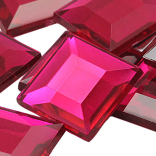 pink fuchsia magenta square flat back acrylic gems plastic rhinestones for craft gemstones body jewels face skin cabochons embellishments cosplay prop making jewelry making party diy crafts costume making scrapbooking high quality allstarco décor stones larp events film making