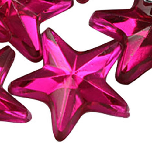 pink fuchsia magenta star flat back acrylic gems plastic rhinestones for craft gemstones body jewels face skin cabochons embellishments cosplay prop making jewelry making party diy crafts costume making scrapbooking high quality allstarco décor stones larp events film making