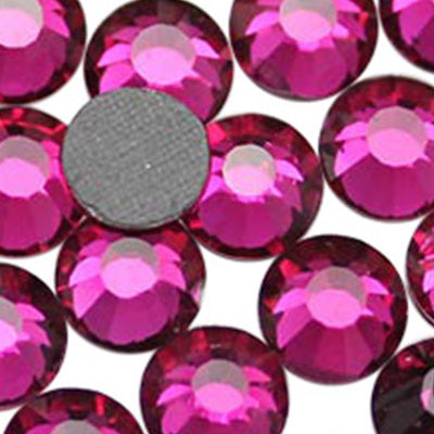 pink fuchsia magenta hotfix rhinestones heat set glass gems iron on nail art jewels garment embellishments hot glue décor gems hot fix stones for diy crafts clothing design allstarco