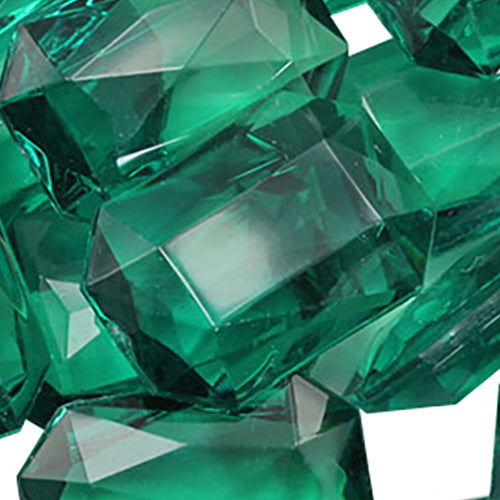 green emerald octagon acrylic pointed back point back gems treasure jewels plastic gemstones for games parties pirate bounty hunt stones for treasure chests party favors center pieces table scatters theatrical swashbuckler jewels props larp easter egg hunt allstarco