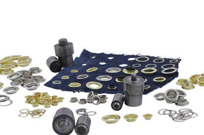 Grommet Starter Setter Kit - Handpress 3000 Gold & Silver Brass Grommets For DIY Crafts, Canvas, Leather, Fabric, Banners