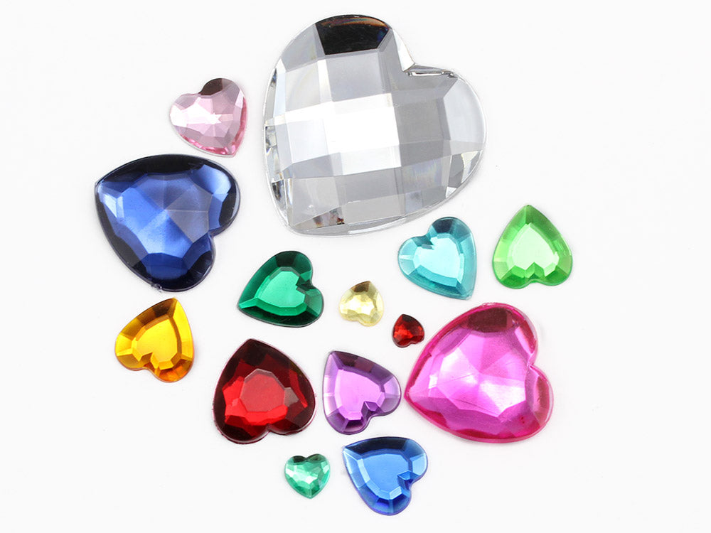 heart flat back acrylic gems valentine's day love gift girlfriend boyfriend mom dad family plastic rhinestones for craft gemstones body jewels face skin cabochons embellishments cosplay prop making jewelry making party diy crafts costume making scrapbooking high quality allstarco décor stones larp events film making