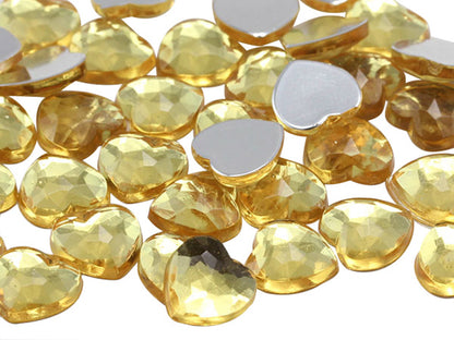 gold honey heart flat back acrylic gems valentine's day love gift girlfriend boyfriend mom dad family plastic rhinestones for craft gemstones body jewels face skin cabochons embellishments cosplay prop making jewelry making party diy crafts costume making scrapbooking high quality allstarco décor stones larp events film making