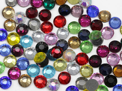 assorted colors hotfix rhinestones heat set glass gems iron on nail art jewels garment embellishments hot glue décor gems hot fix stones for diy crafts clothing design allstarco