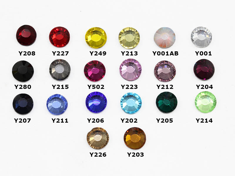color options variety hotfix rhinestones heat set glass gems iron on nail art jewels garment embellishments hot glue décor gems hot fix stones for diy crafts clothing design allstarco