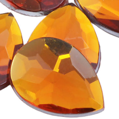 orange hyacinth teardrop flat back acrylic gems pear tear drop plastic rhinestones for craft gemstones body jewels face skin cabochons embellishments cosplay prop making jewelry making party diy crafts costume making scrapbooking high quality allstarco décor stones larp events film making