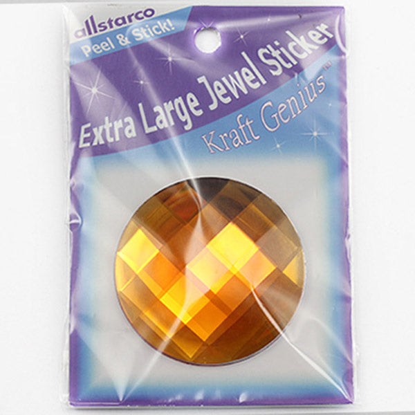 orange hyacinth extra large stick on round gems plastic sticky jewels self adhesive circle rhinestones big gemstones huge stones acrylic cabochons for cosplay prop making steven universe diy craft furniture embellishments display merchandising windows décor walls theater decoration film making lead free with glue peel and stick stickon allstarco