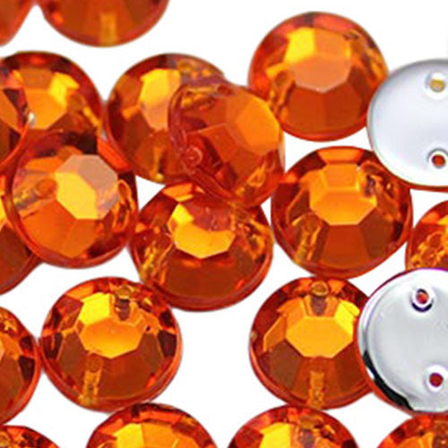 orange hyacinth sew on rhinestones flat back acrylic gems jewels gemstones sewing embellishments garment making diy craft costume making