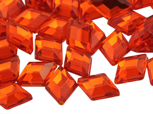 orange hyacinth diamond flat back acrylic gems plastic rhombus rhinestones for craft gemstones body jewels face skin cabochons embellishments cosplay prop making jewelry making party diy crafts costume making scrapbooking high quality allstarco décor stones larp events film making