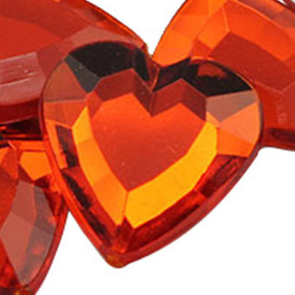 orange hyacinth heart flat back acrylic gems valentine's day love gift girlfriend boyfriend mom dad family plastic rhinestones for craft gemstones body jewels face skin cabochons embellishments cosplay prop making jewelry making party diy crafts costume making scrapbooking high quality allstarco décor stones larp events film making