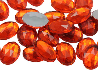 orange hyacinth oval flat back acrylic gems plastic rhinestones for craft gemstones body jewels face skin cabochons embellishments cosplay prop making jewelry making party diy crafts costume making scrapbooking high quality allstarco décor stones larp events film making card making crafting school kids fun creative