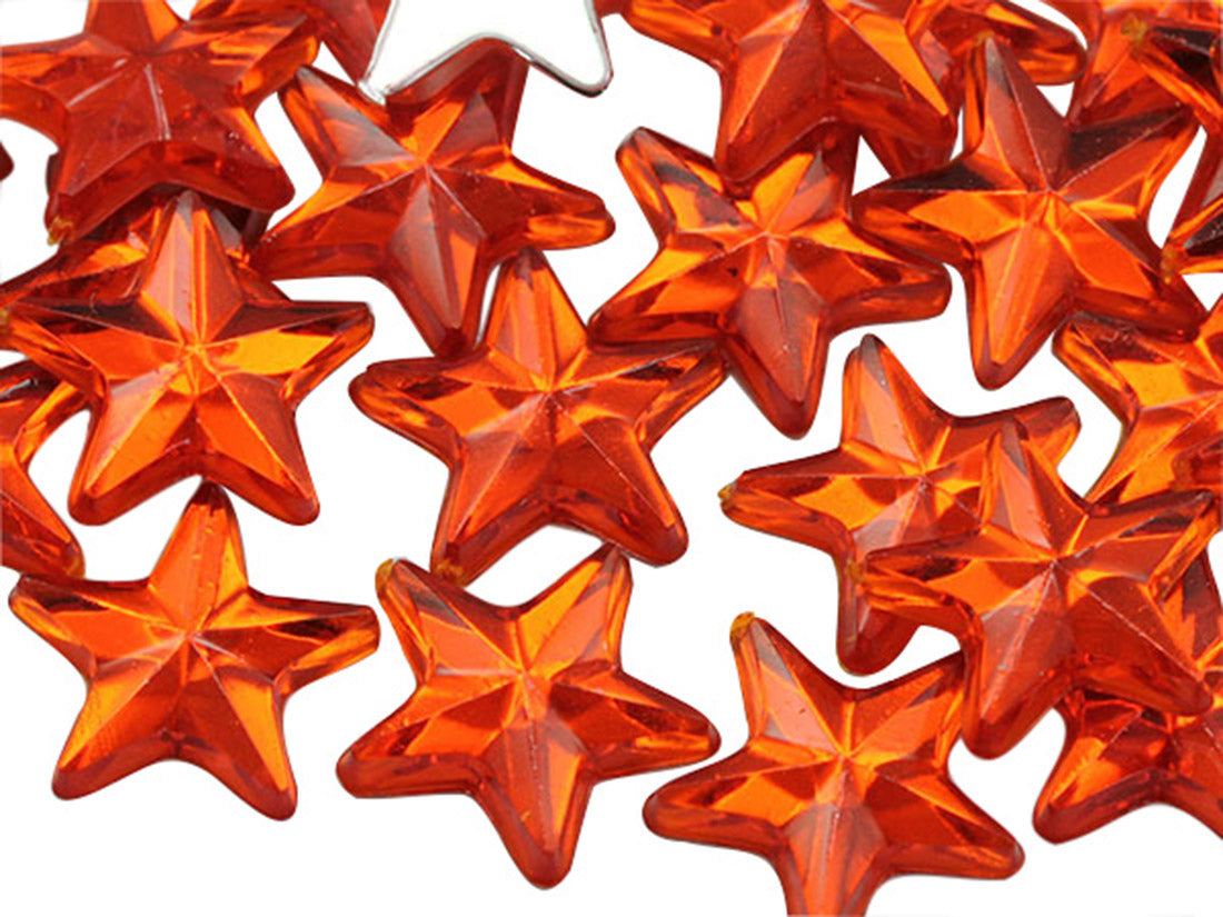 orange hyacinth star flat back acrylic gems plastic rhinestones for craft gemstones body jewels face skin cabochons embellishments cosplay prop making jewelry making party diy crafts costume making scrapbooking high quality allstarco décor stones larp events film making