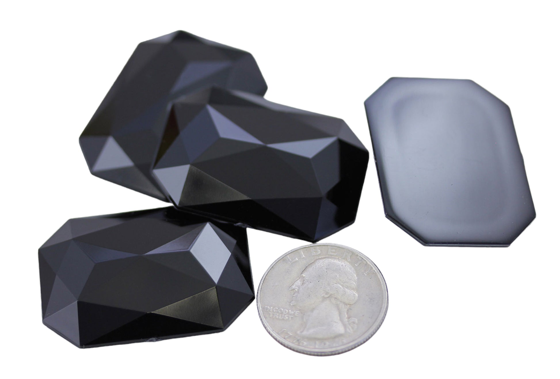 jet black extra large octagon flat back huge giant jumbo acrylic gems plastic rhinestones for craft gemstones body jewels face skin cabochons embellishments cosplay prop making jewelry making party diy crafts costume making scrapbooking high quality allstarco décor stones larp events film making