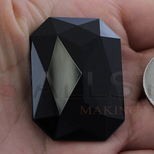 jet black extra large octagon flat back huge giant jumbo acrylic gems plastic rhinestones for craft gemstones body jewels face skin cabochons embellishments cosplay prop making jewelry making party diy crafts costume making scrapbooking high quality allstarco décor stones larp events film making