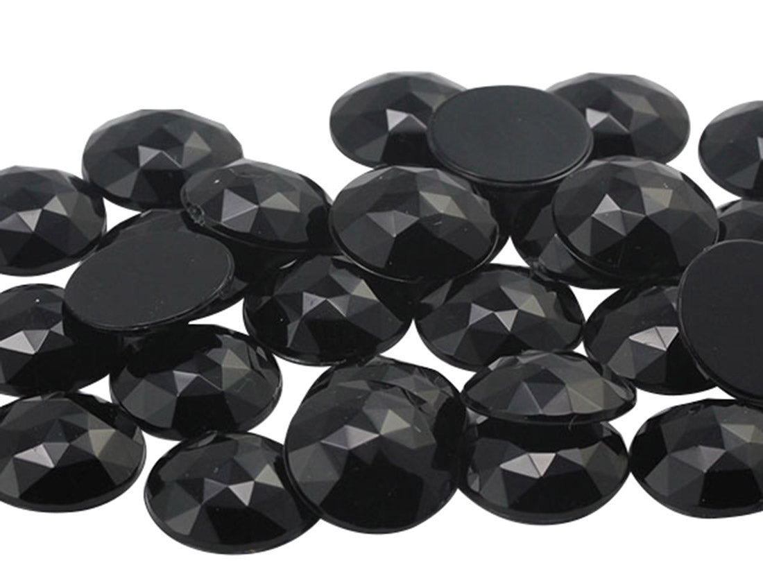 jet black round circle flat back acrylic gems plastic rhinestones for craft gemstones body jewels face skin cabochons embellishments cosplay prop making jewelry making party diy crafts costume making scrapbooking high quality allstarco décor stones larp events film making card making crafting school kids fun creative crafting bling bedazzler bling phone cases laptop costume making garment