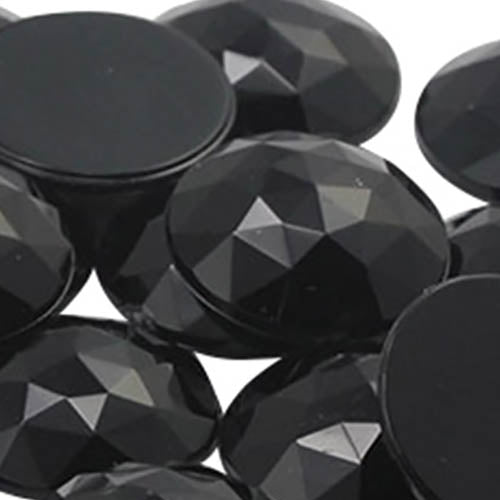 jet black round circle flat back acrylic gems plastic rhinestones for craft gemstones body jewels face skin cabochons embellishments cosplay prop making jewelry making party diy crafts costume making scrapbooking high quality allstarco décor stones larp events film making card making crafting school kids fun creative crafting bling bedazzler bling phone cases laptop costume making garment