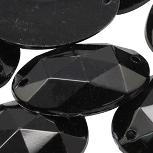 jet black oval flat back sew on sewing beads craft gems plastic rhinestones acrylic gemstones jewels with holes for clothing embellishments costume making cosplay diy garment prop making dress jewels for fabric crystals allstarco