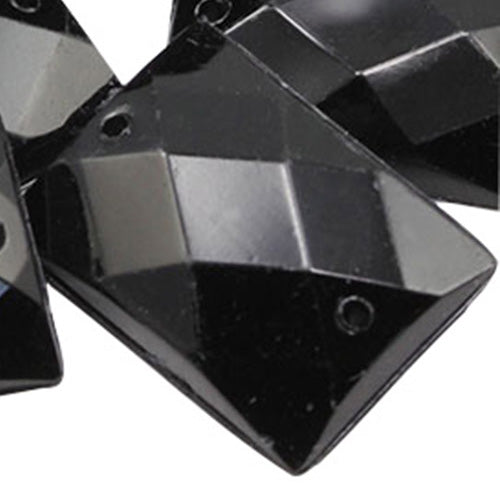 jet black rectangle rectangular flat back sew on sewing beads craft gems plastic rhinestones acrylic gemstones jewels with holes for clothing embellishments costume making cosplay diy garment prop making dress jewels for fabric crystals allstarco