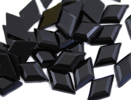 jet black diamond flat back acrylic gems plastic rhombus rhinestones for craft gemstones body jewels face skin cabochons embellishments cosplay prop making jewelry making party diy crafts costume making scrapbooking high quality allstarco décor stones larp events film making