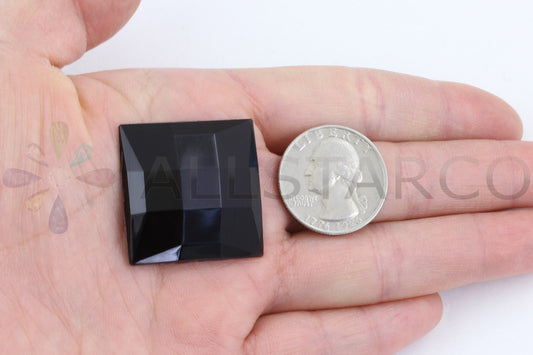 jet black square extra large big huge jumbo flat back acrylic gems plastic rhinestones for craft gemstones body jewels face skin cabochons embellishments cosplay prop making jewelry making party diy crafts costume making scrapbooking high quality allstarco décor stones larp events film making