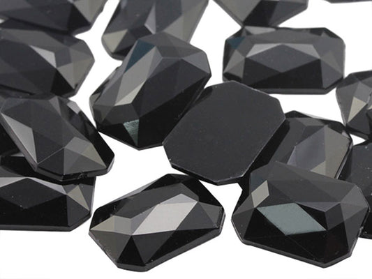 jet black octagon flat back acrylic gems plastic rhinestones for craft gemstones body jewels face skin cabochons embellishments cosplay prop making jewelry making party diy crafts costume making scrapbooking high quality allstarco décor stones larp events film making