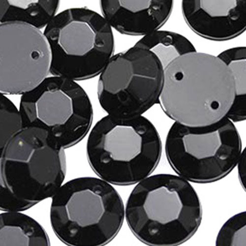 jet black sew on rhinestones flat back acrylic gems jewels gemstones sewing embellishments garment making diy craft costume making