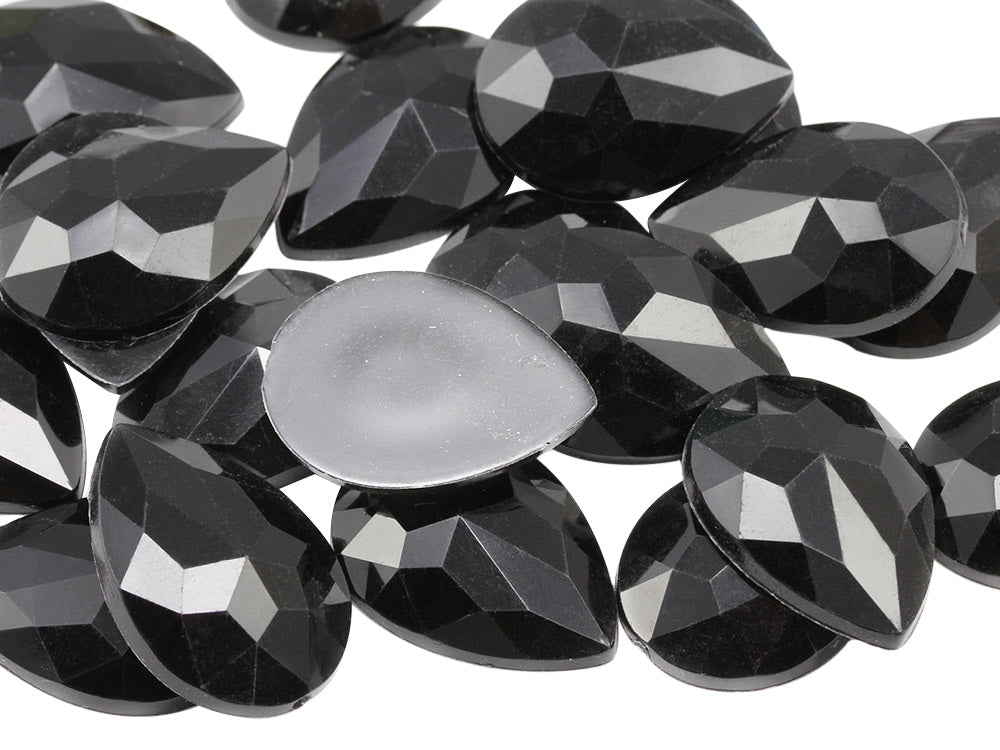 jet black teardrop flat back acrylic gems pear tear drop plastic rhinestones for craft gemstones body jewels face skin cabochons embellishments cosplay prop making jewelry making party diy crafts costume making scrapbooking high quality allstarco décor stones larp events film making