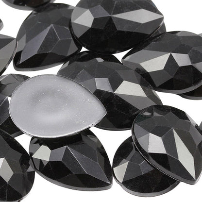 jet black teardrop flat back acrylic gems pear tear drop plastic rhinestones for craft gemstones body jewels face skin cabochons embellishments cosplay prop making jewelry making party diy crafts costume making scrapbooking high quality allstarco décor stones larp events film making