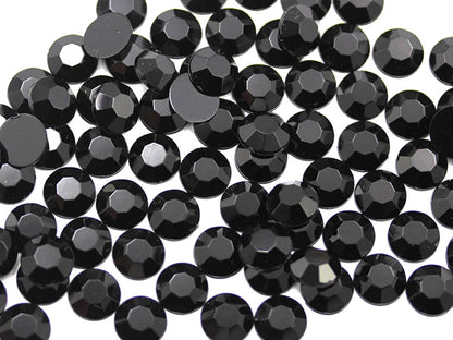 jet black clear round circle flat back acrylic gems plastic rhinestones for craft gemstones body jewels face skin cabochons embellishments cosplay prop making jewelry making party diy crafts costume making scrapbooking high quality allstarco décor stones larp events film making card making crafting school kids fun creative