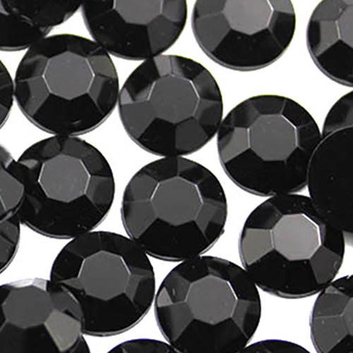 jet black clear round circle flat back acrylic gems plastic rhinestones for craft gemstones body jewels face skin cabochons embellishments cosplay prop making jewelry making party diy crafts costume making scrapbooking high quality allstarco décor stones larp events film making card making crafting school kids fun creative