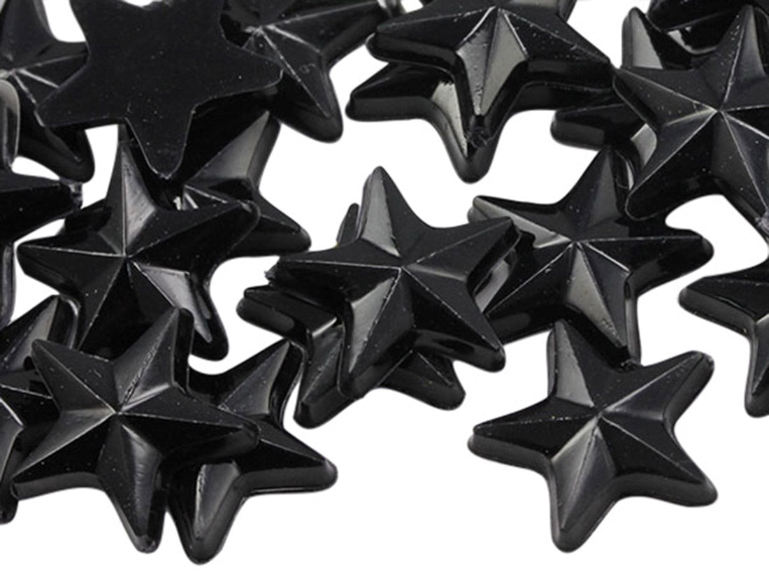 jet black star flat back acrylic gems plastic rhinestones for craft gemstones body jewels face skin cabochons embellishments cosplay prop making jewelry making party diy crafts costume making scrapbooking high quality allstarco décor stones larp events film making