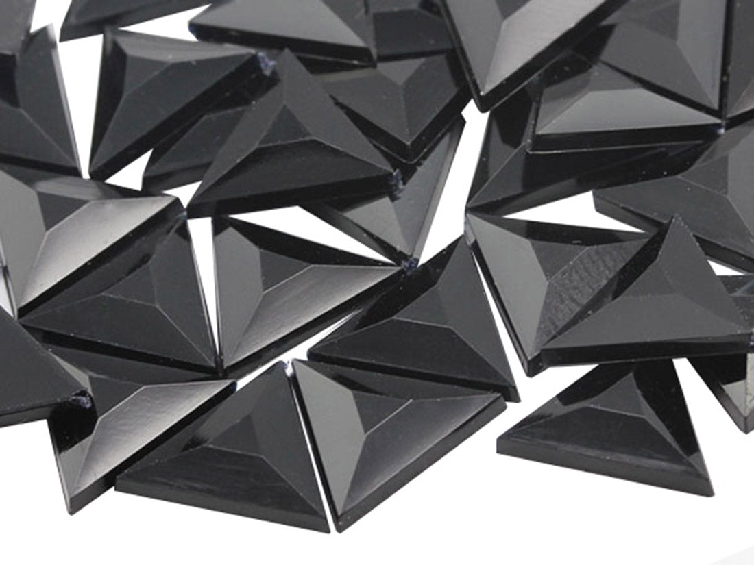 jet black triangle flat back acrylic gems plastic rhinestones for craft gemstones body jewels face skin cabochons embellishments cosplay prop making jewelry making party diy crafts costume making scrapbooking high quality allstarco décor stones larp events film making